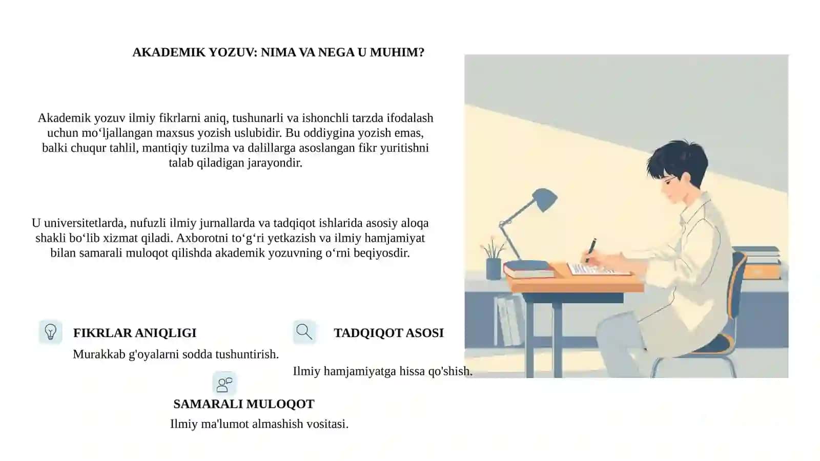 AKADEMIK YOZUV VA AXBOROT:ILMIY MULOQOTNING ASOSI 3