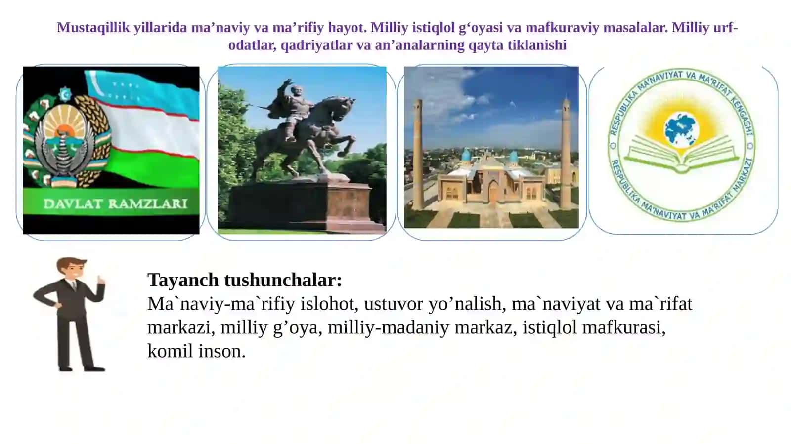 Mustaqillik yillarida O‘zbekistondagi ma’naviy va madaniy taraqqiyot 3