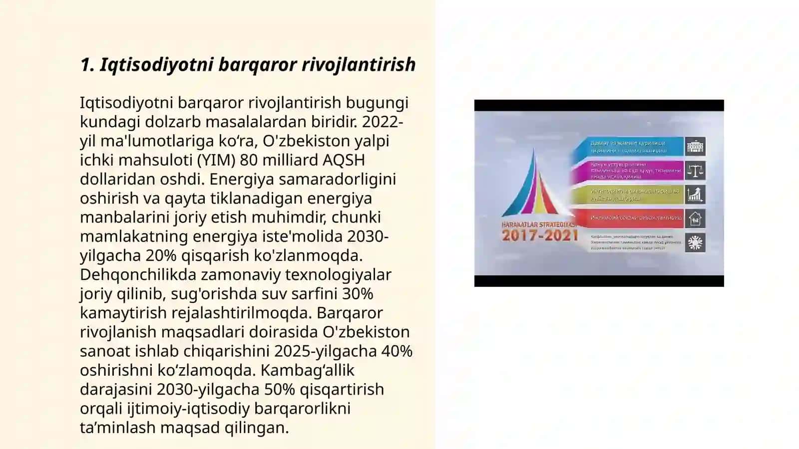 Harakatlar strategiyasining hayotga tadbiq etilishi va uning natijalari 3