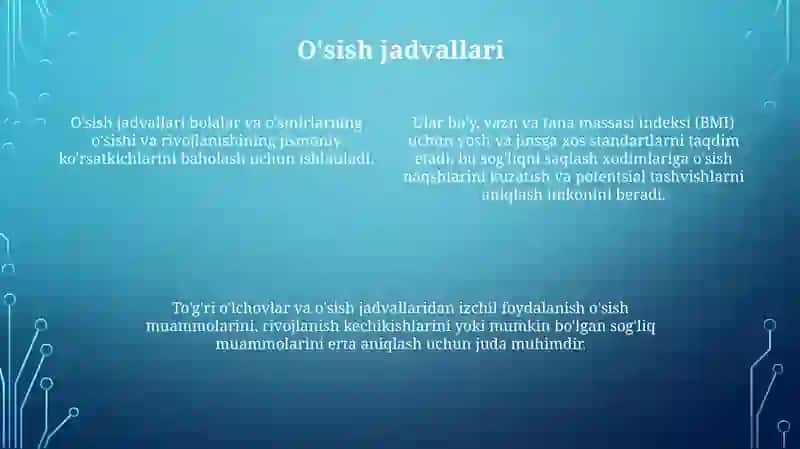Bolalar Va O'Smirlarning Jismoniy Rivojlanish Ko'Rsatkichlarini Baholash 3