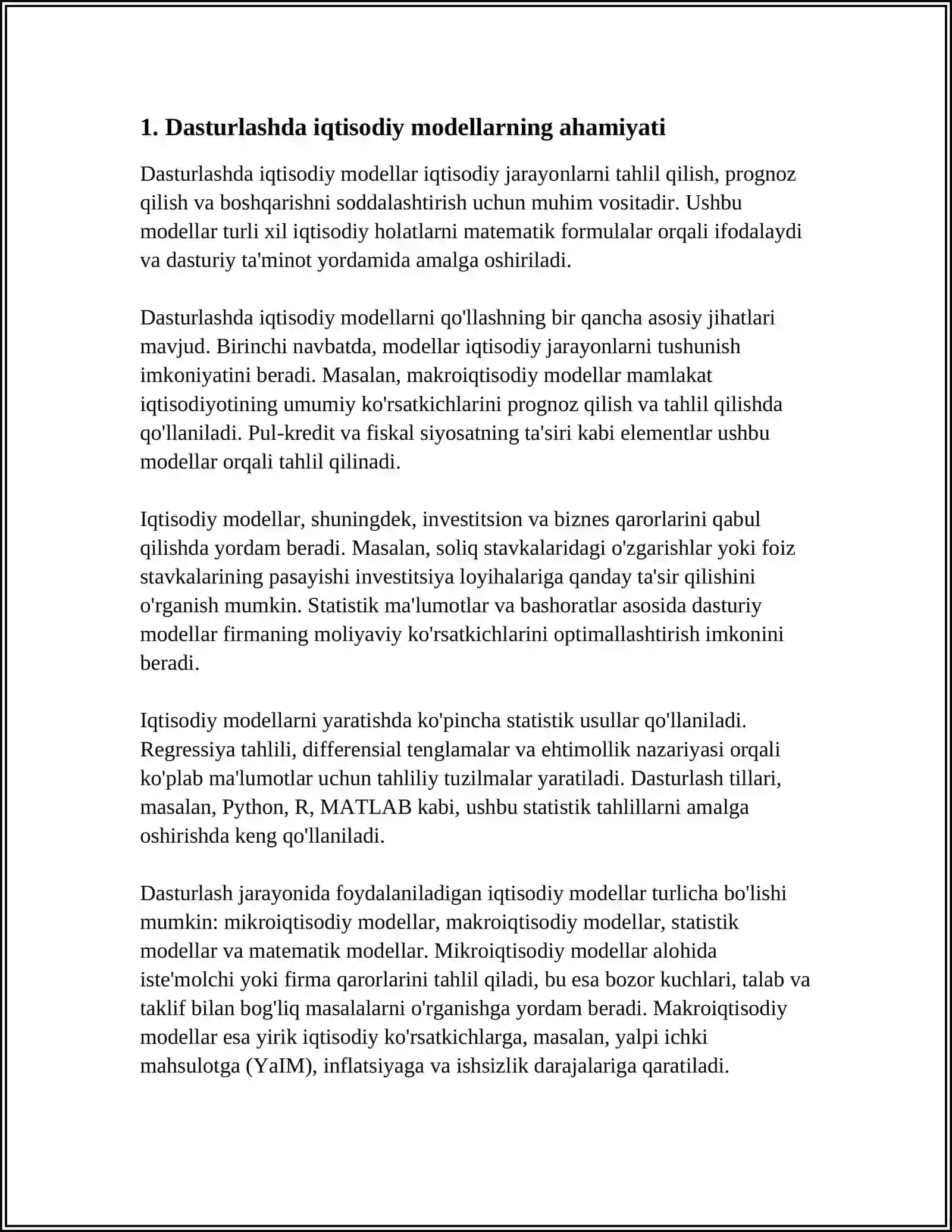IJTIMOIY IQTISODIY RIVOJLANISHDA DASTURLASH PROGNOZLASHTIRISH 3