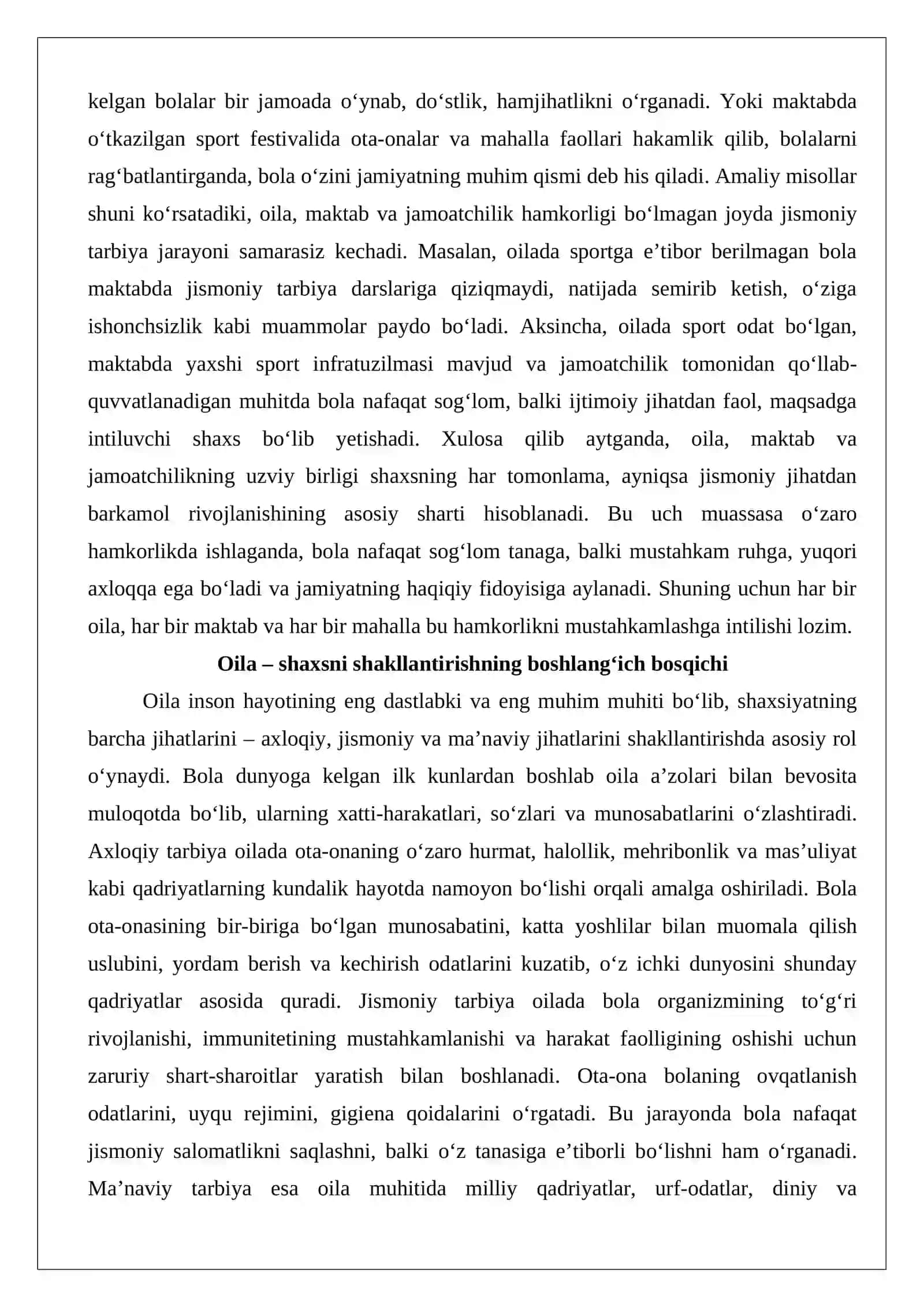 Oila, maktab va jamoatchilikning uzviyligi 3