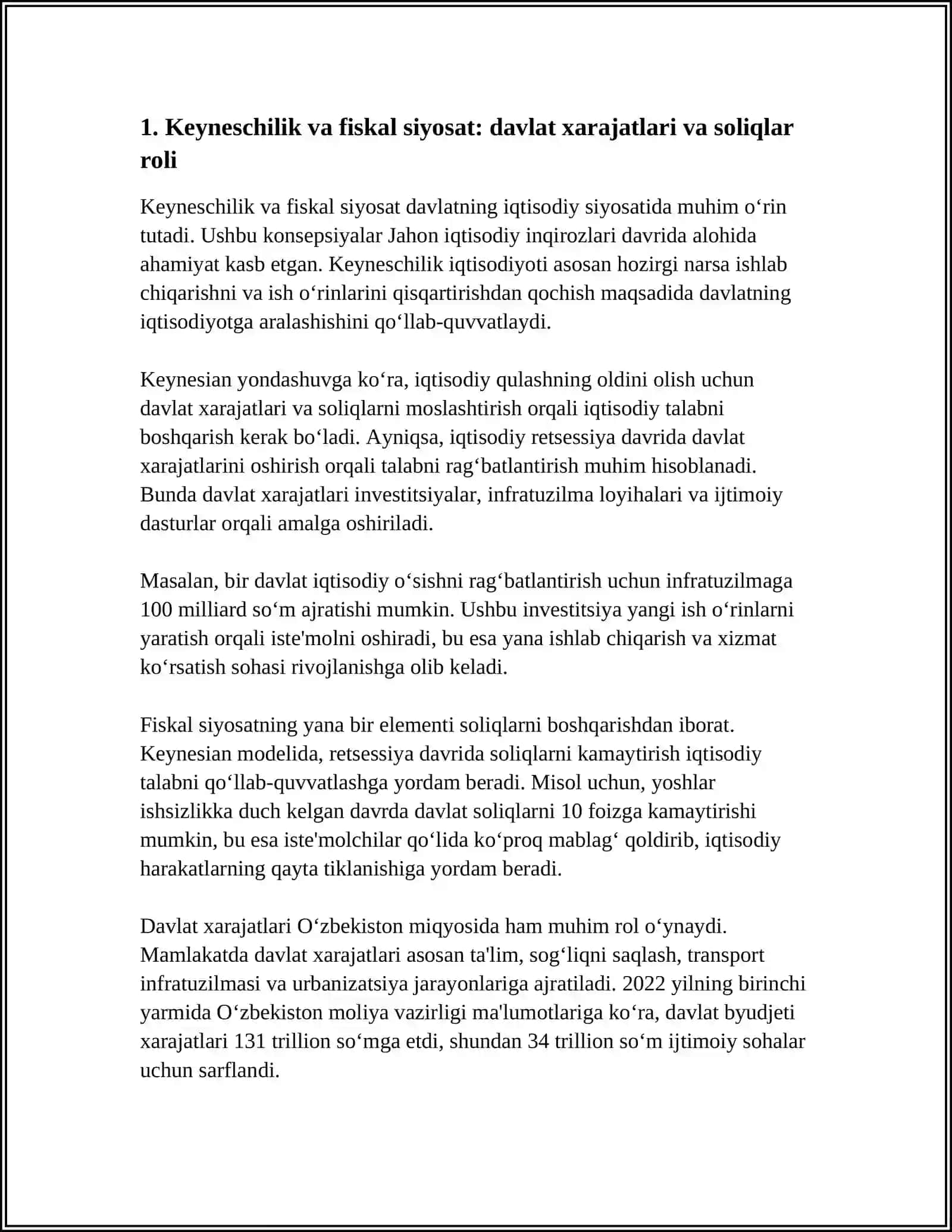 KEYNESCHILIKNING IQTISODIY SIYOSATGA TA’SIRI 3