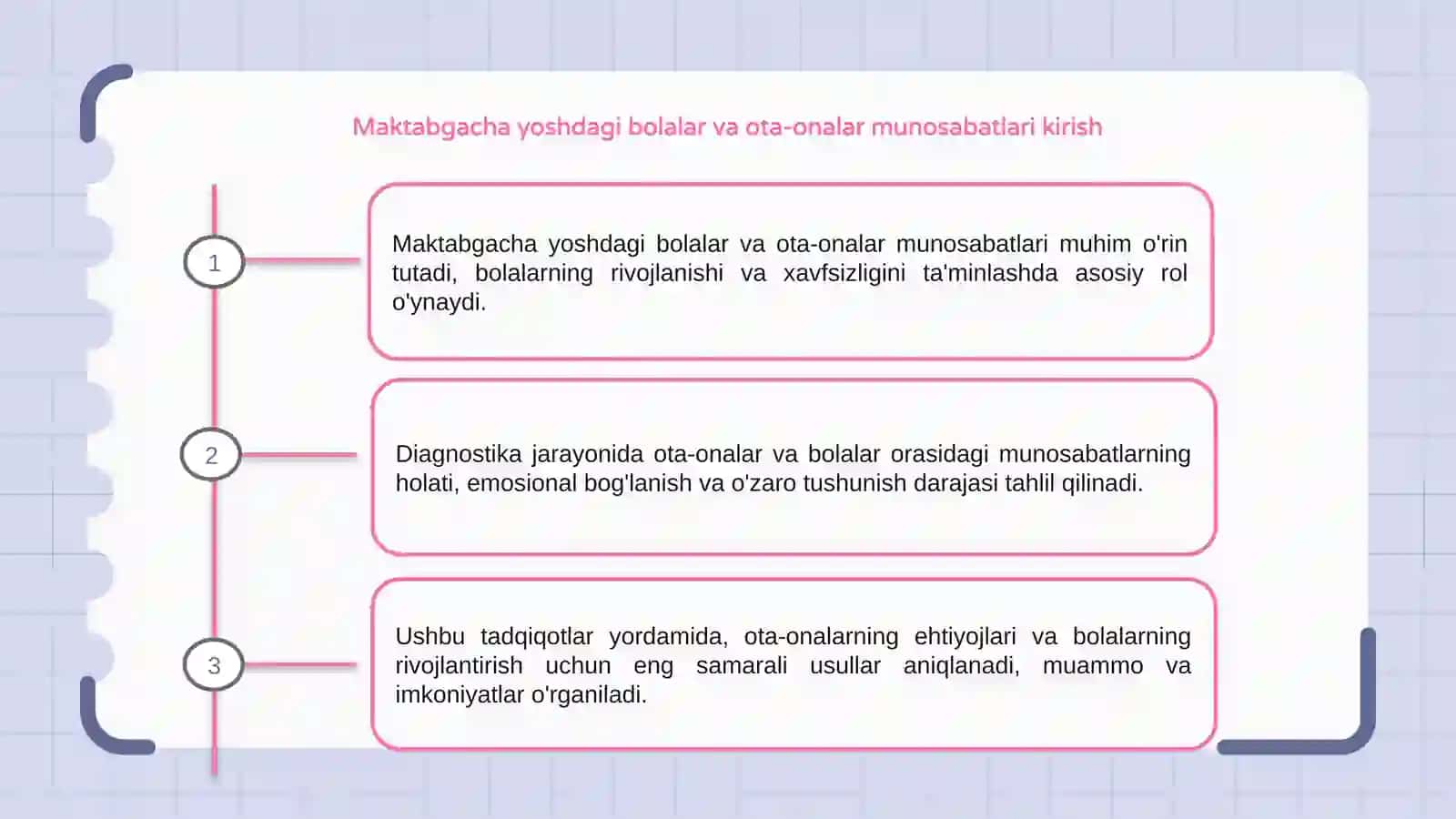 Maktabgacha yoshdagi bolalar va ota onalari o'rtasidagi munosabatlar diagnostikasi 3