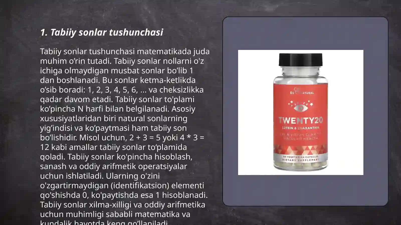 Tabiiy sonlar haqida umumiy ma'lumot 3