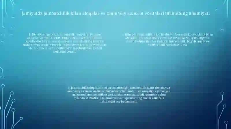 Jamoatchilik Bilan Aloqalar Va Mediatalimning Muhim YoʻNalishi Sifatida 3