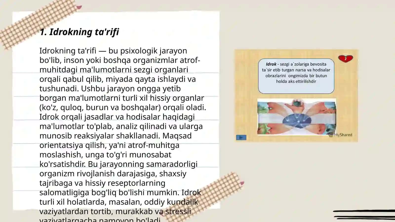 Idrok haqida tushuncha ba uning hususiyatlari 3
