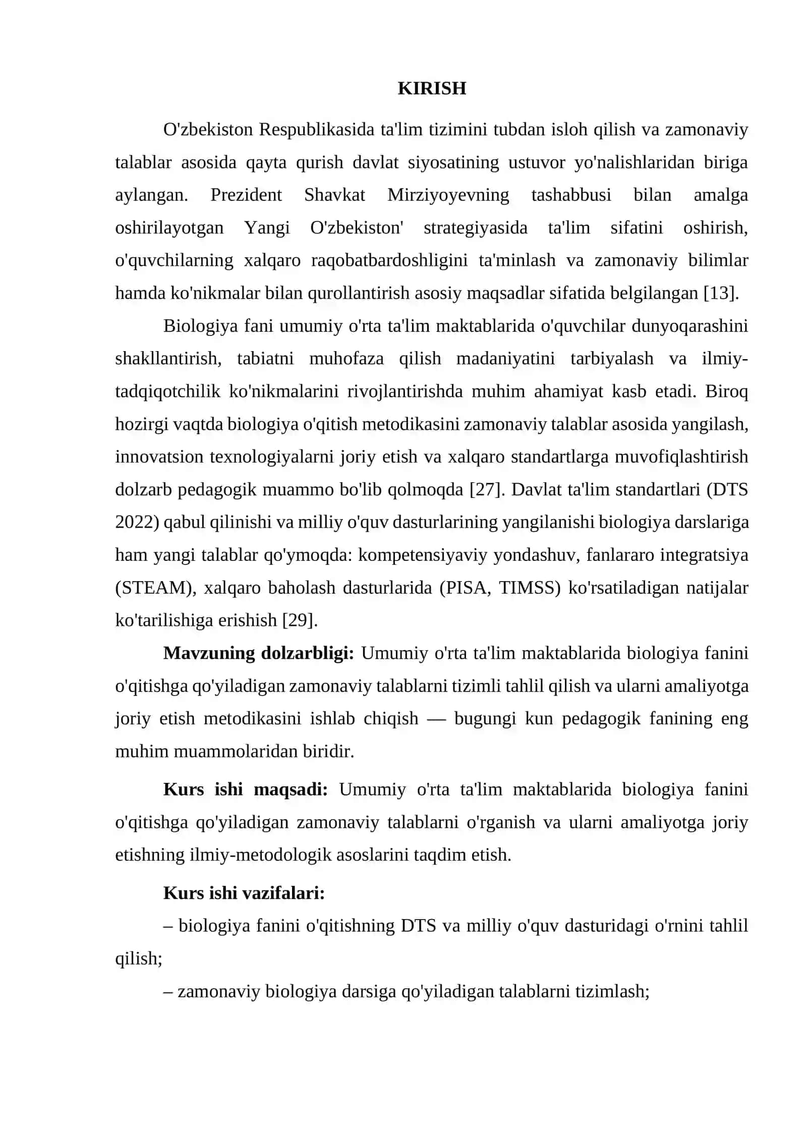 BIYOLOGIYA FANINI O'QITISHGA QO'YILADIGAN ZAMONAVIY TALABLAR 3