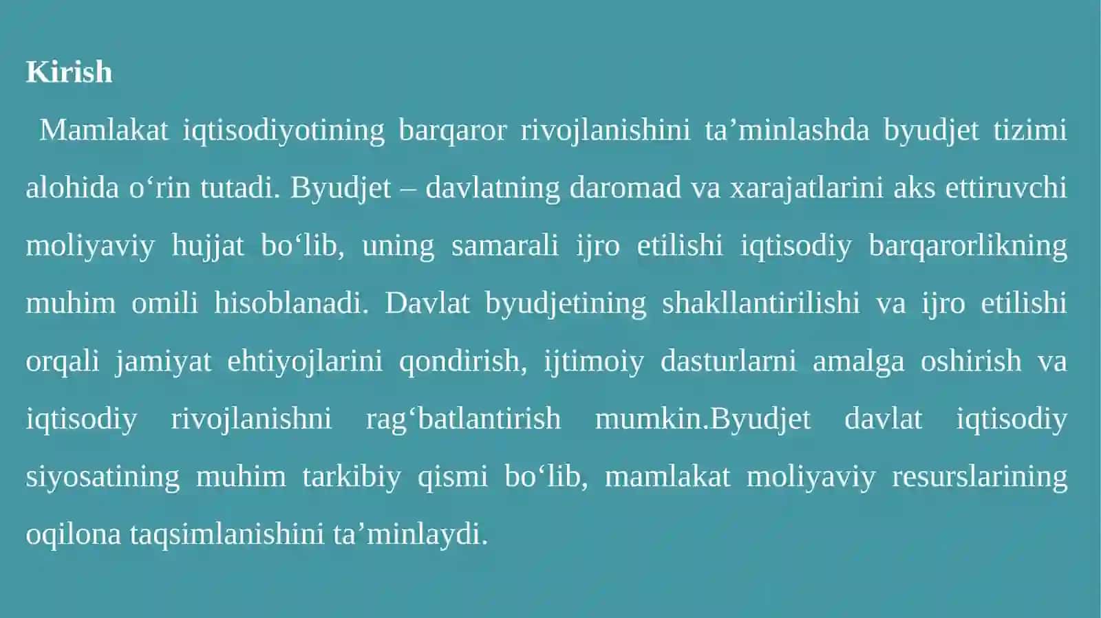 Byudjet ijrosini tashkil etish 3