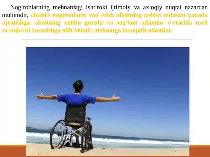 Nogiron insonlarni bandligini taminlash borasidagi ijtimoiy ish olib borishning texnologiyalari 3