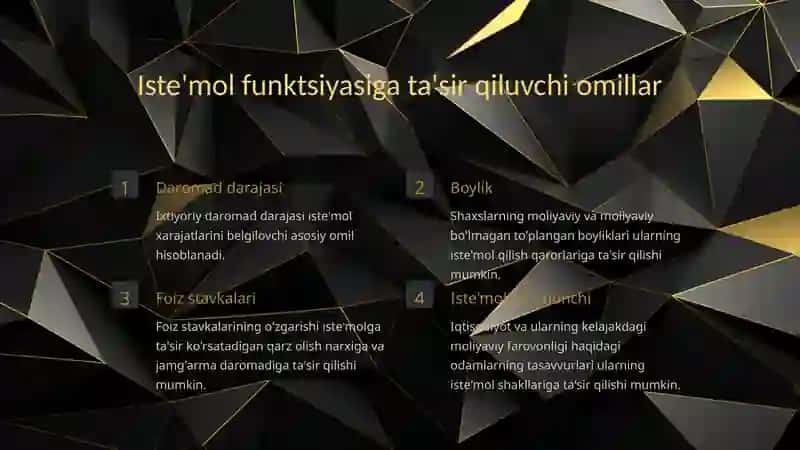 Iste'mol va jamg'arma funktsiyalarini tushunish 3