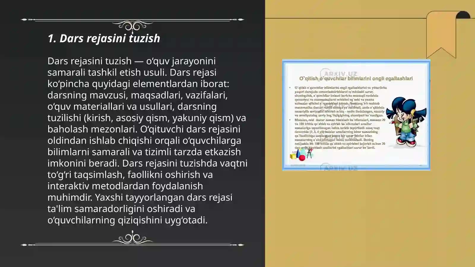 Dars - taʼlimni tashkil etishning asosiy shakli 3