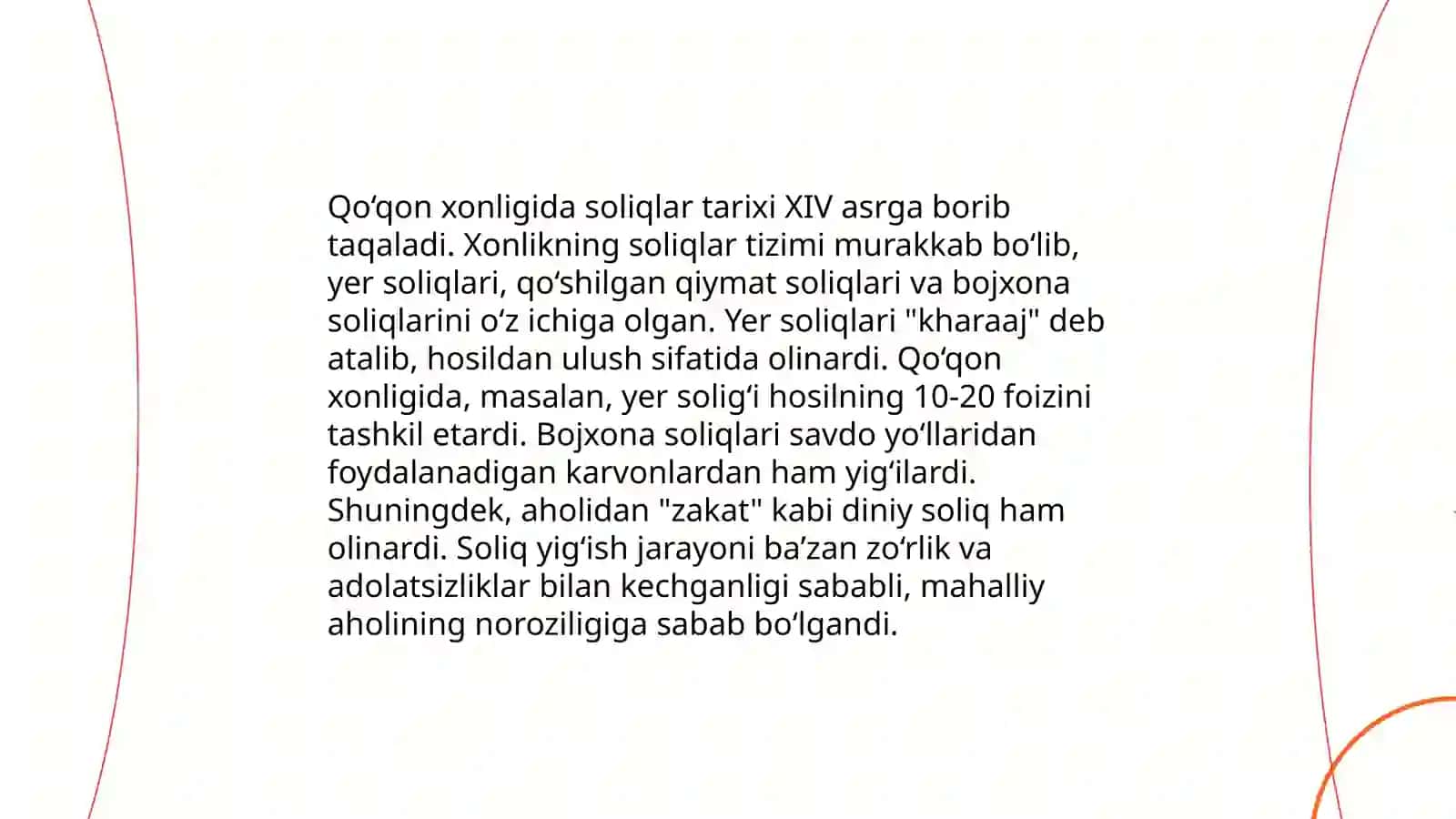 Qoʻqon xonligida soliqlar tarixi 3