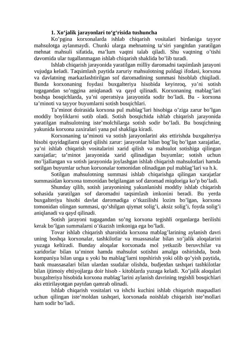 Xo'jalik mablag'lari va ularning manbalari tasnifi 3