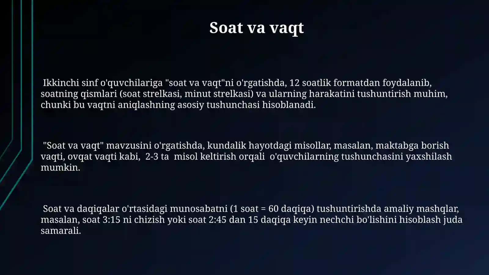 Soat va vaqt 3