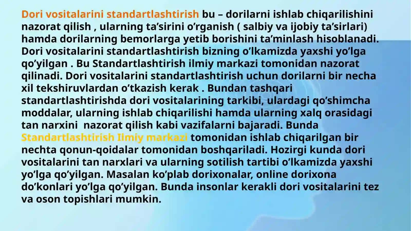 Dorivositalarining nazorat qilishda foydalaniladigan me’yoriy hujjatlar 3