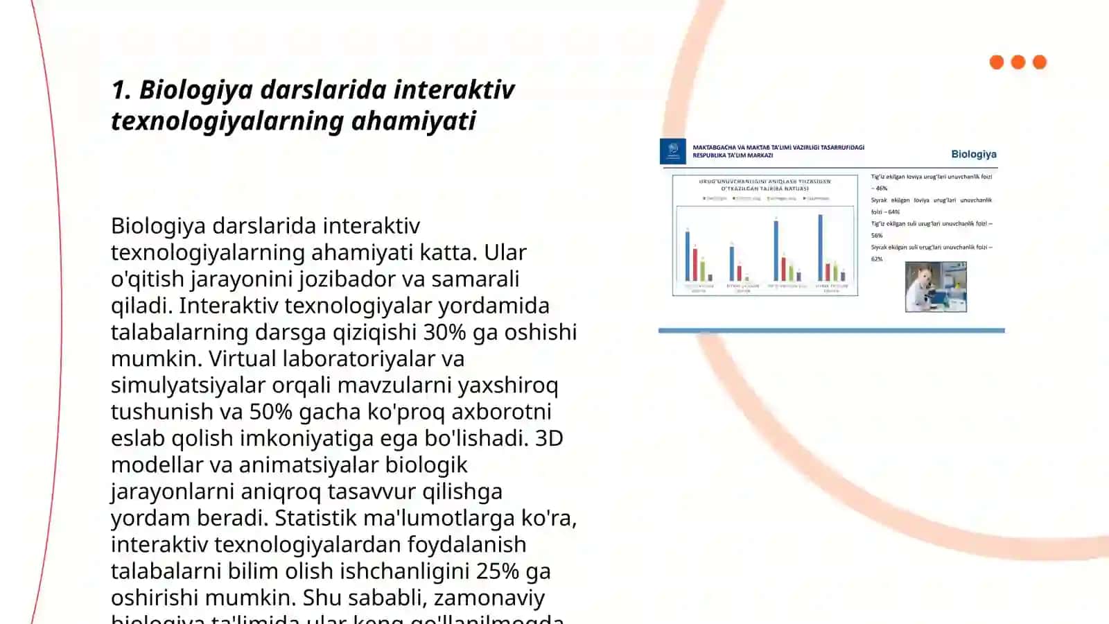Biologiyadan mashg'ulotlarni interaktiv texnologiyalar asosida loyixalashtirish 3