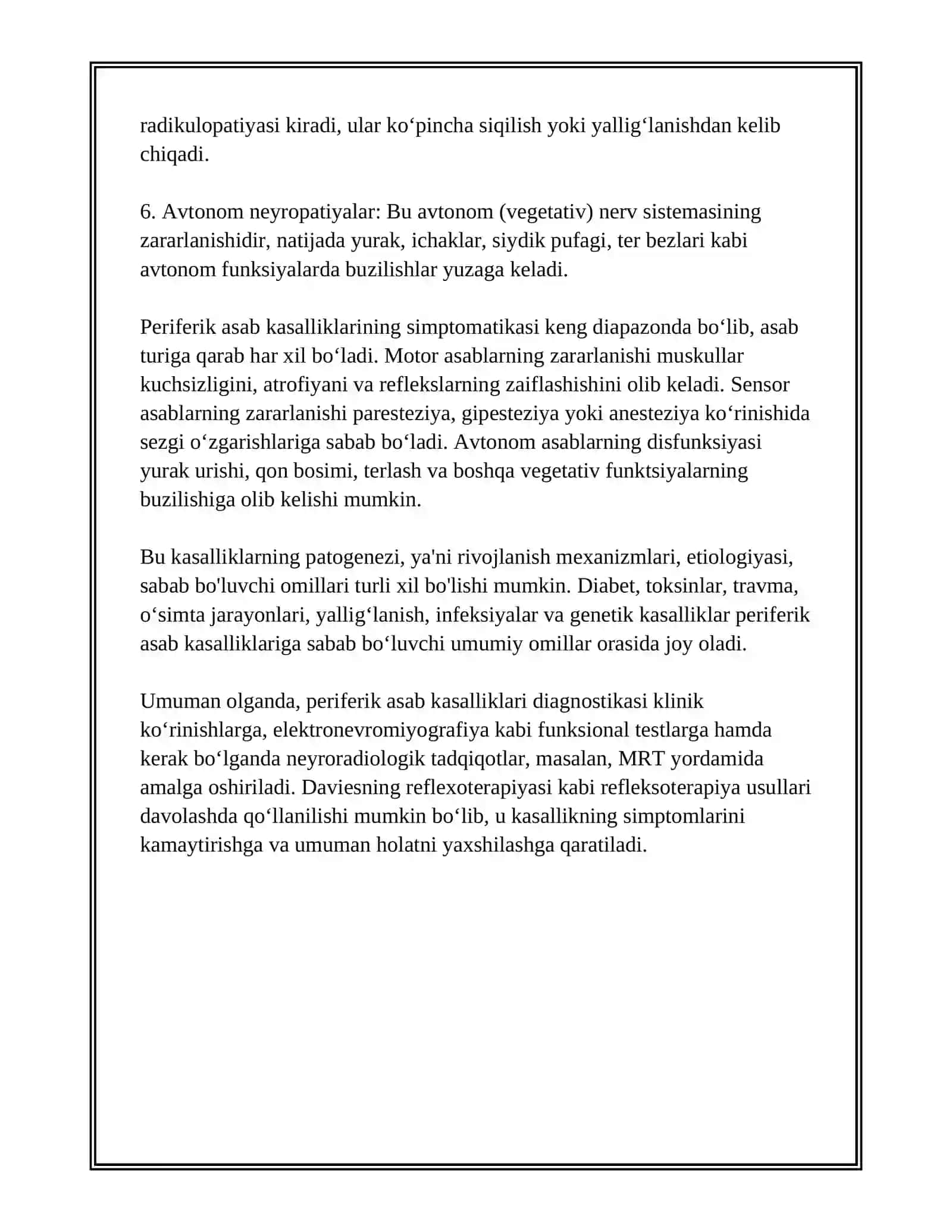 PERIFERIK ASAB KASALLIKLARIDA REFLEKSOTERAPIYA 3