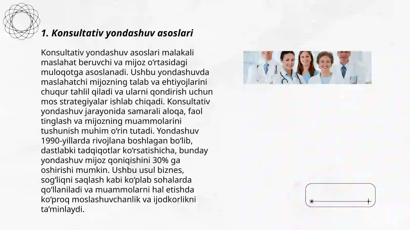 Konsultativ yordam tamoyillari 3