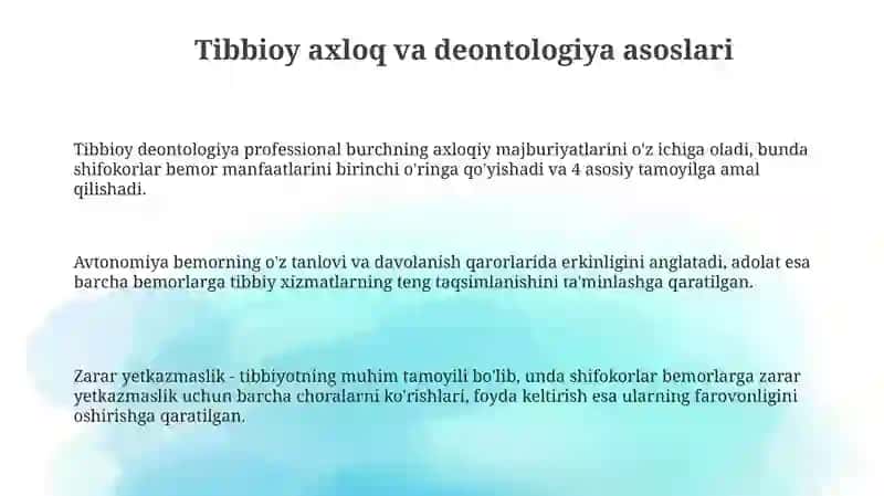 Tibbiy etika va deontologiya asoslari 3