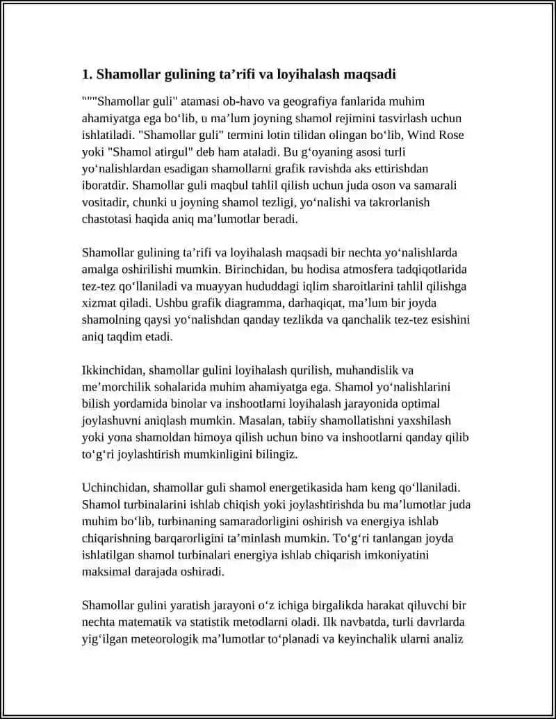 BELGILANGAN JOY UCHUN SHAMOLLAR GULINI TUZISH VA UNDAN MAZKUR VAZIYATDA FOYDALANISH 3