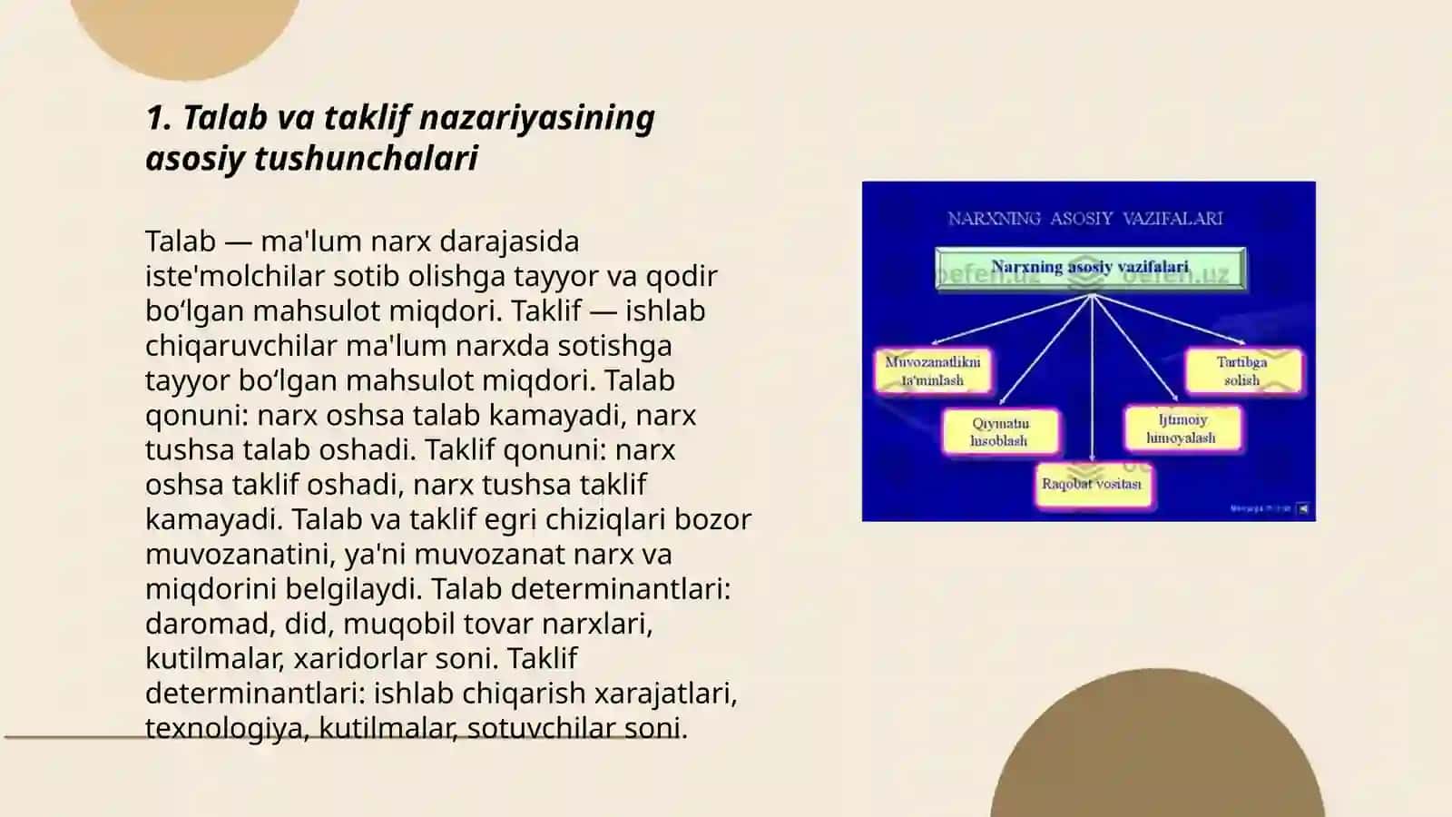 Talab va taklif nazariyasi 3