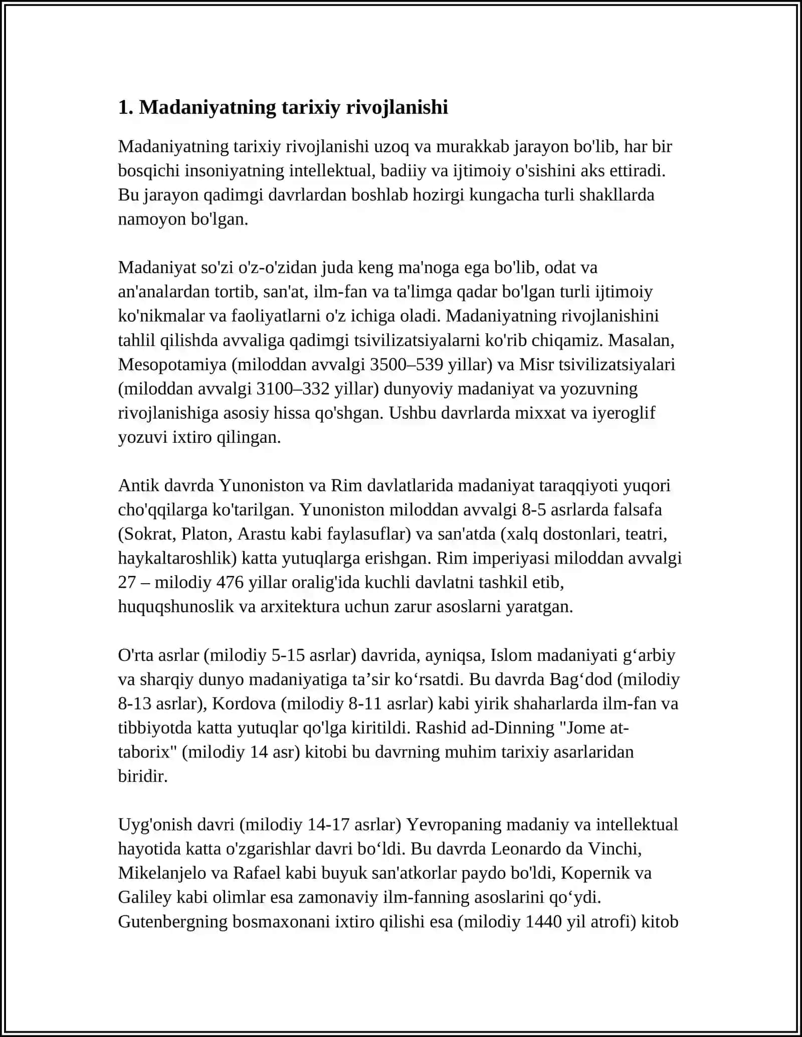 O‘ZBEKISTONDA MADANIY SOHALARNI RIVOJLANTIRISHNING ASOSIY MAZMUNI 3