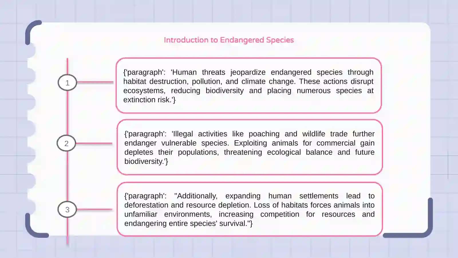 Human threats to an endangered species 3