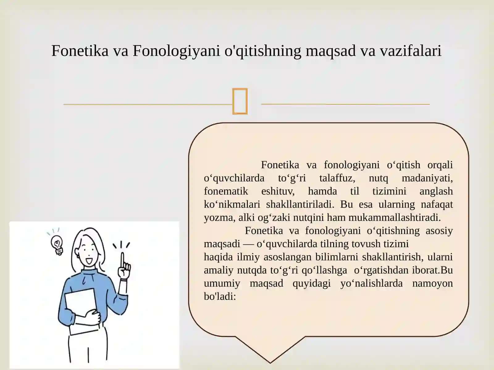 Fonetika va Fonologiya o'qitish metodikasi 3