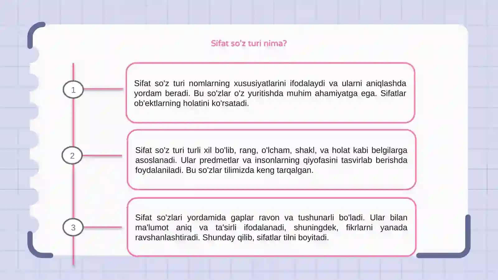Sifat so'z turkumi 3