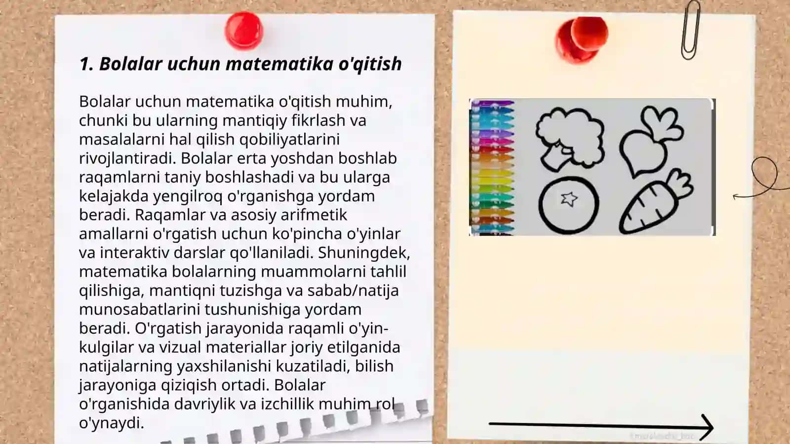 Bolalar uchun matematika o'qitish 3