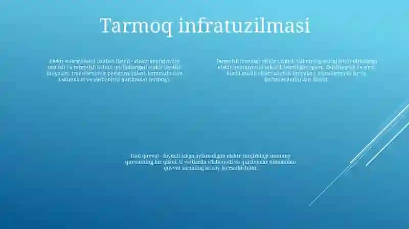 Energetika Tizimida Qo’Llaniladigan Atamalar 3