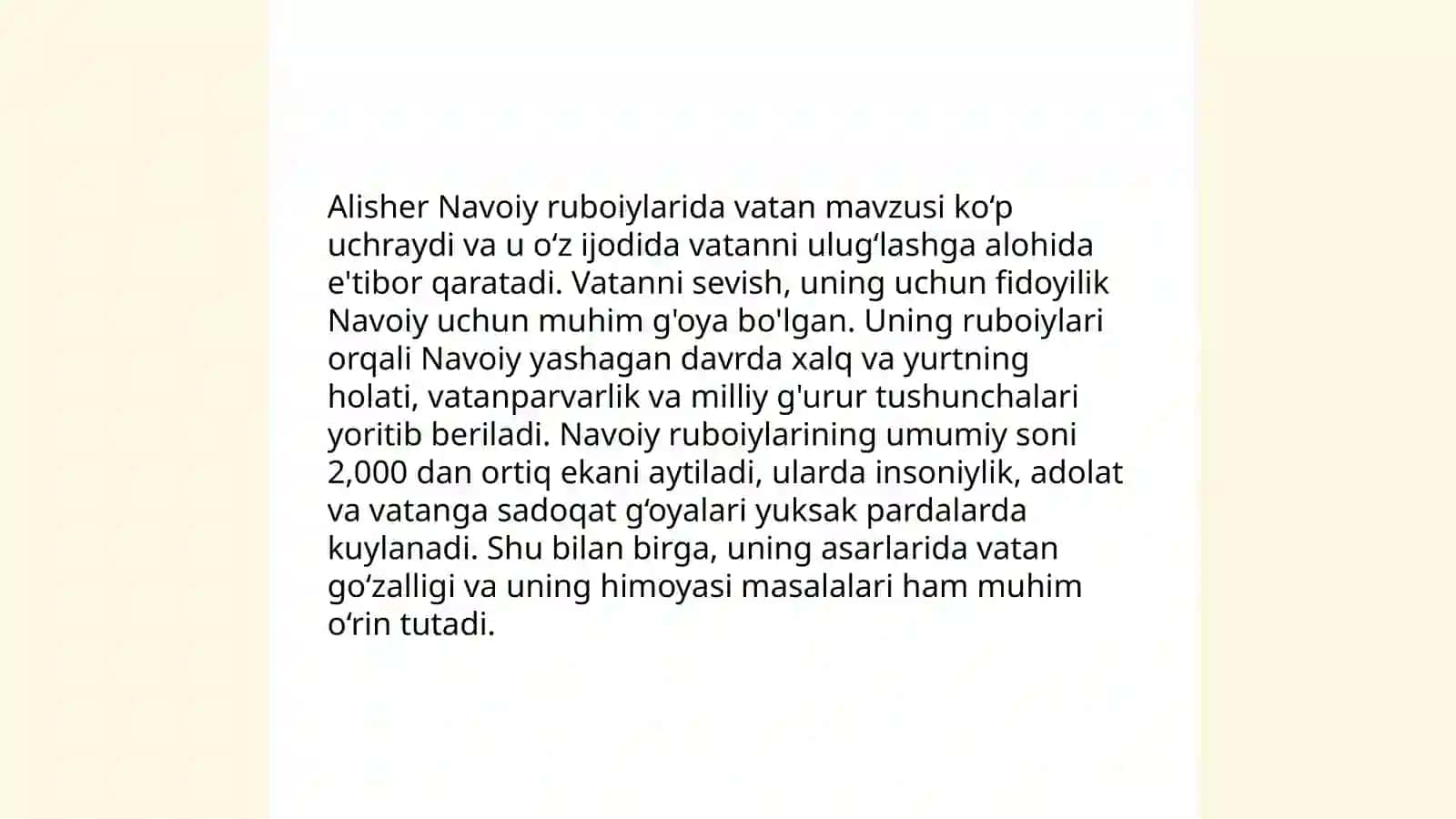Alisher Navoiy ruboiylarida Vatan vavatanparvarlik ģoyalarining badiiy talqini 3