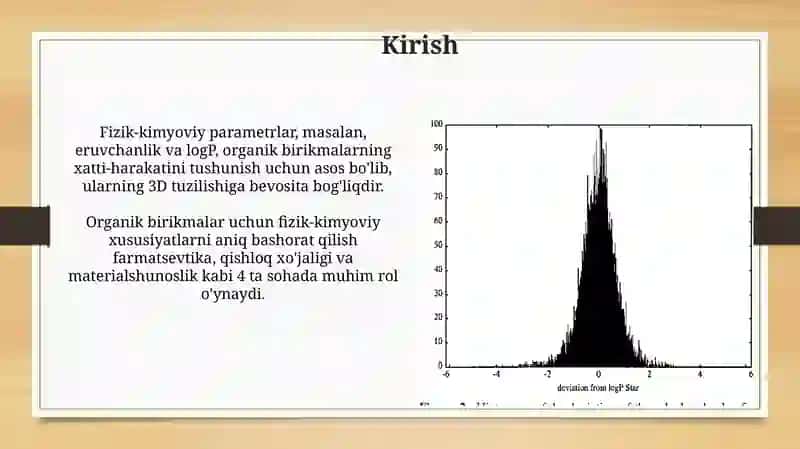 O'rganilmagan birikmalarning fizik kimyoviy parametrlarini bashorat qilish 3