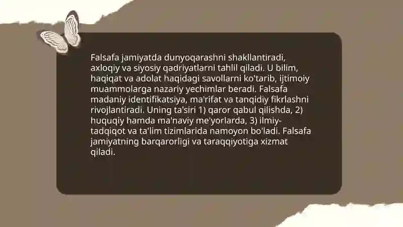 Falsafa va uning jamiyat hayotidagi roli 3