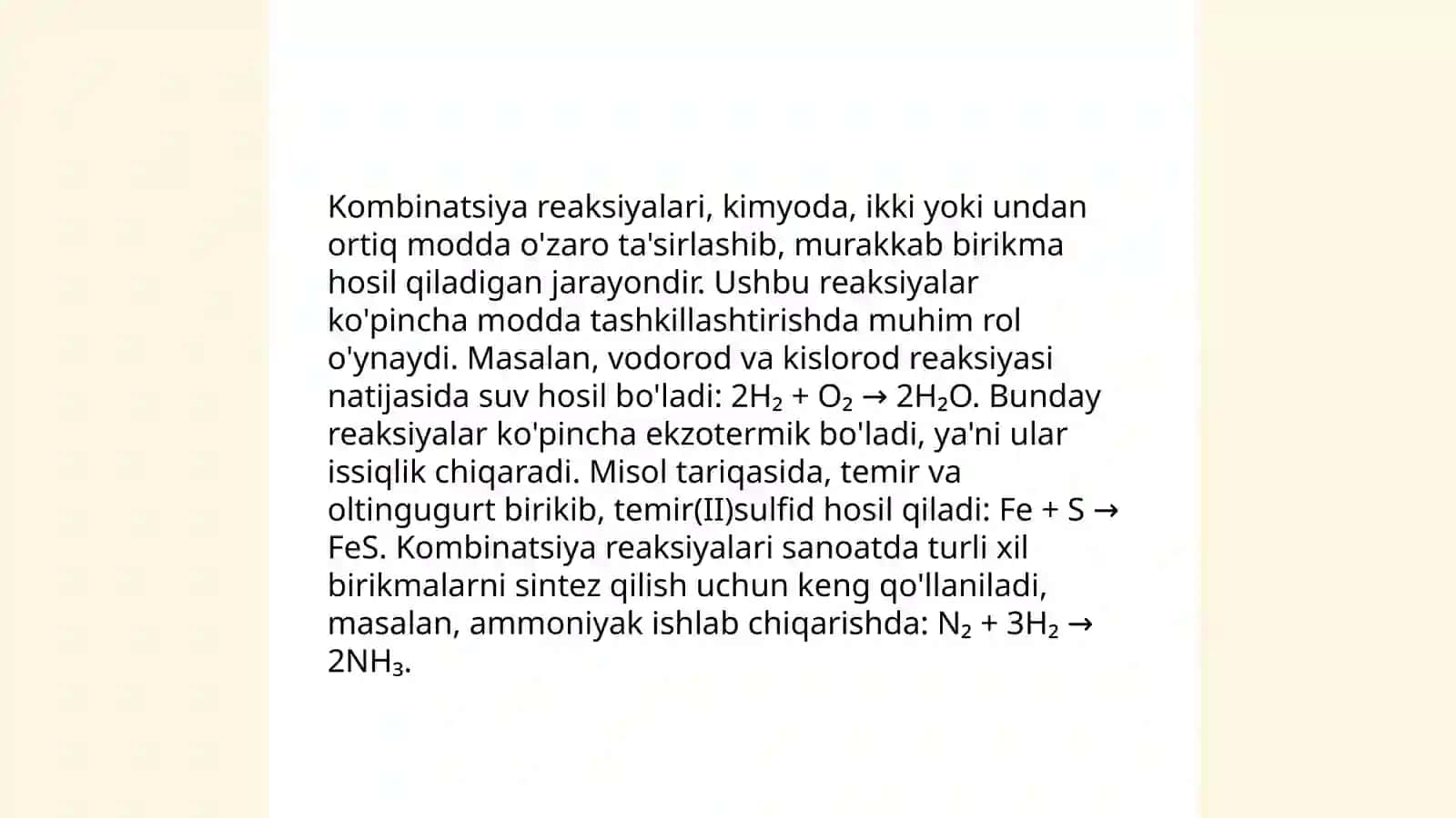 Kimyoviy reaksiyalarning tasnifi 3