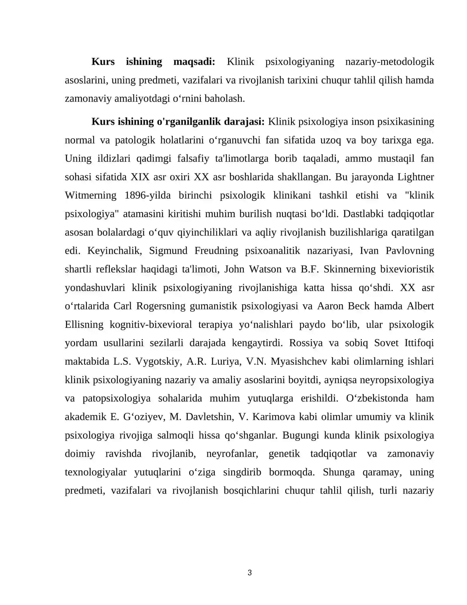 KLINIK PSIXOLOGIYANING PREDMETI, VAZIFALARI VA RIVOJLANISH TARIXI 3