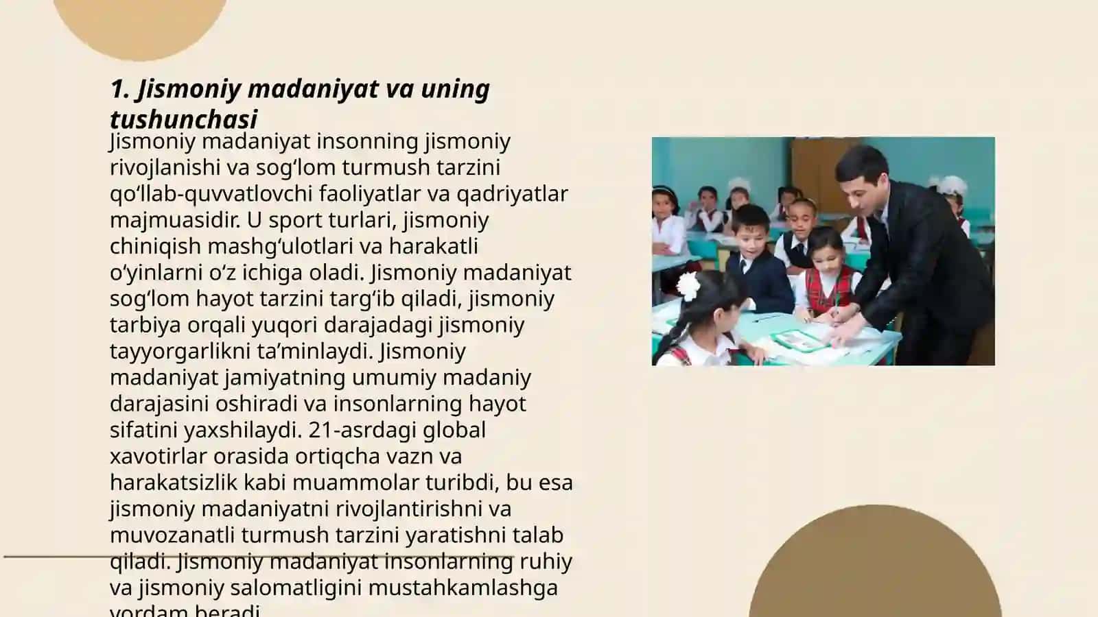Jismoniy madaniyatning jamiyatdagi vazifalari va shakllari mavzusi ustida maxsus adabiyotlar bo'yicha mavzular ustida ishlash 3