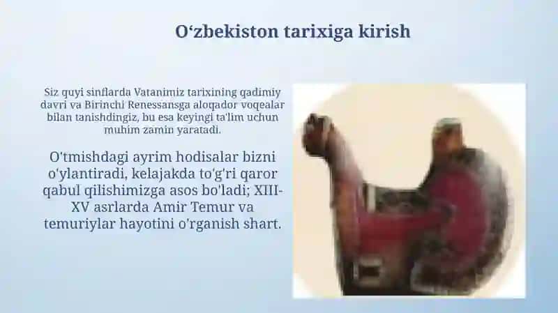 Ta'lim Uchun O'zbekiston Tarixi 3