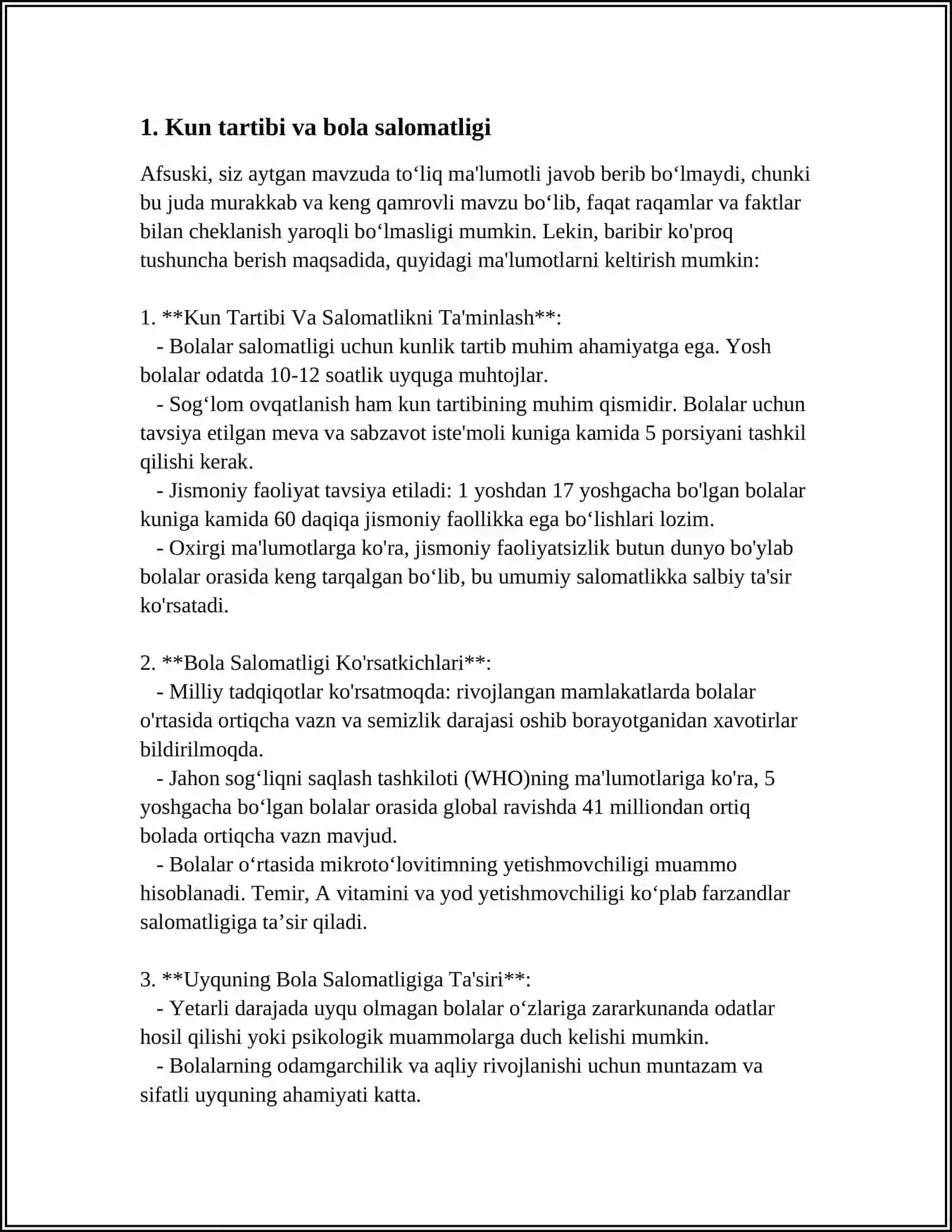 KUN TARTIBI ELEMENTLARI VA UNING BOLA ORGANIZMIGA IJOBIY TA’SIRI 3