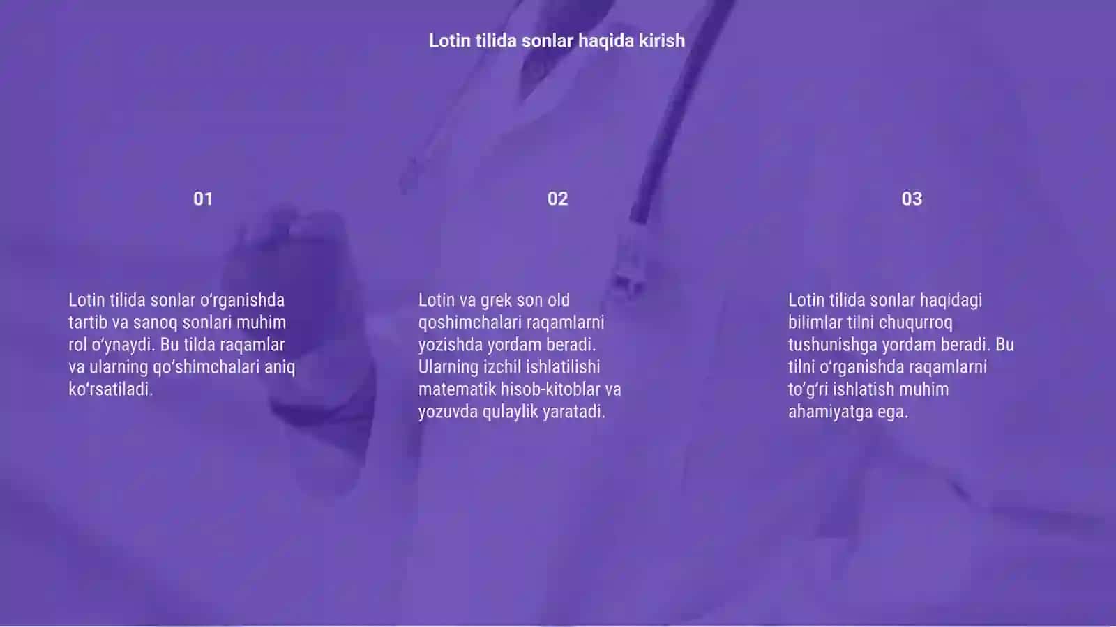 Lotin tilida sonlar 3