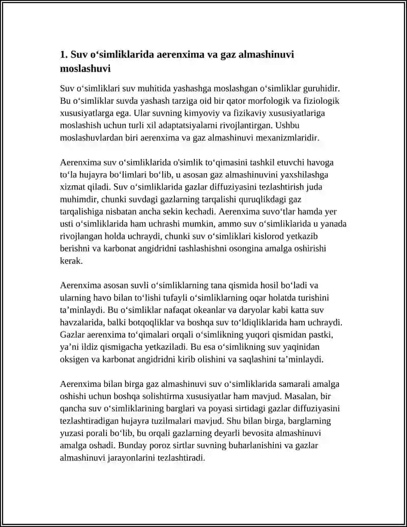 SUV OʻSIMLIKlARINING EVALYUTSION MOSLASHUVI 3