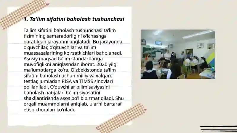 Ta'lim sifatini xalqaro baholash tizimi haqida 3