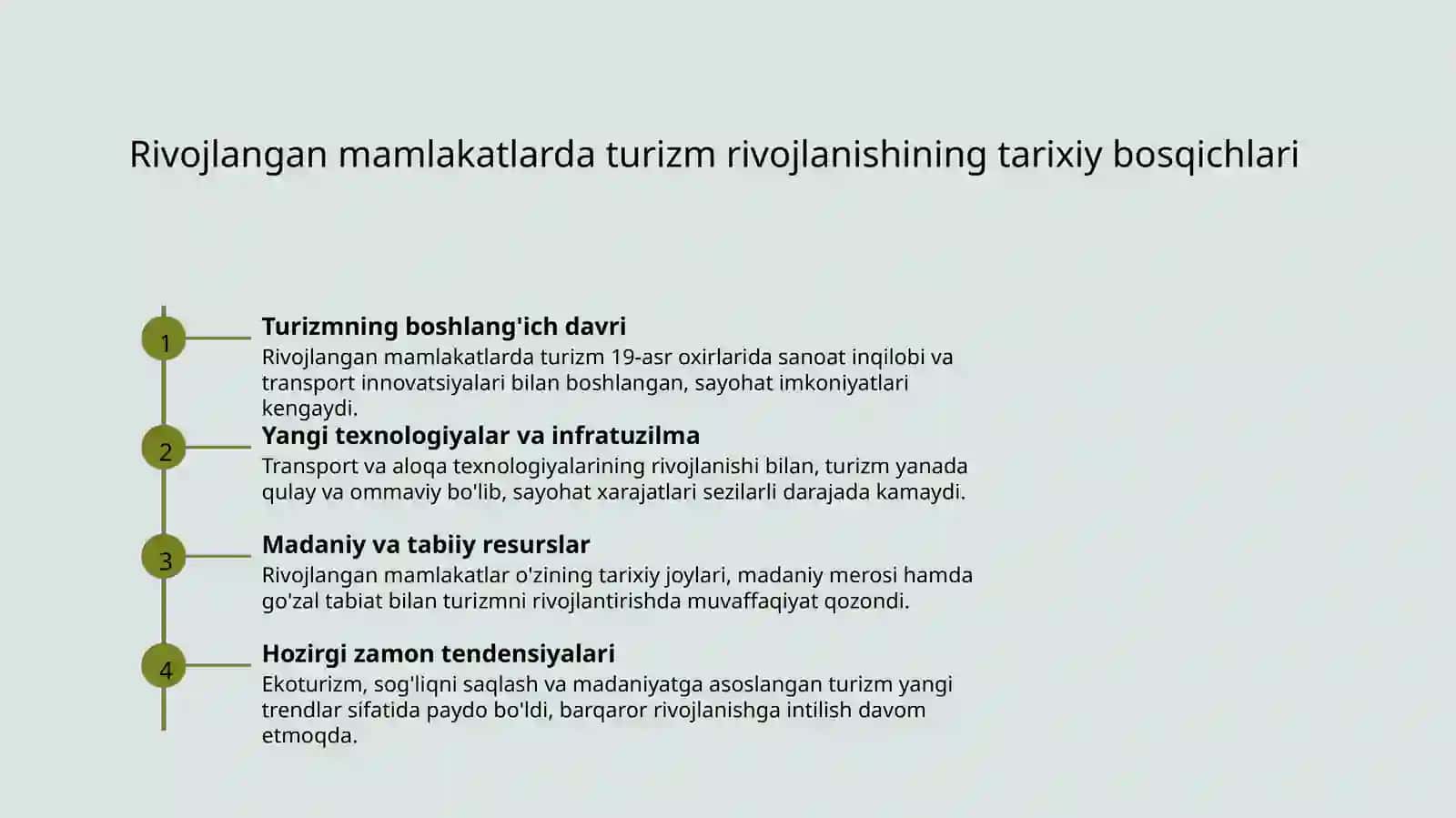 Rivojlangan davlatlarda turizmning rivojlanishi va xususiyatlari 3