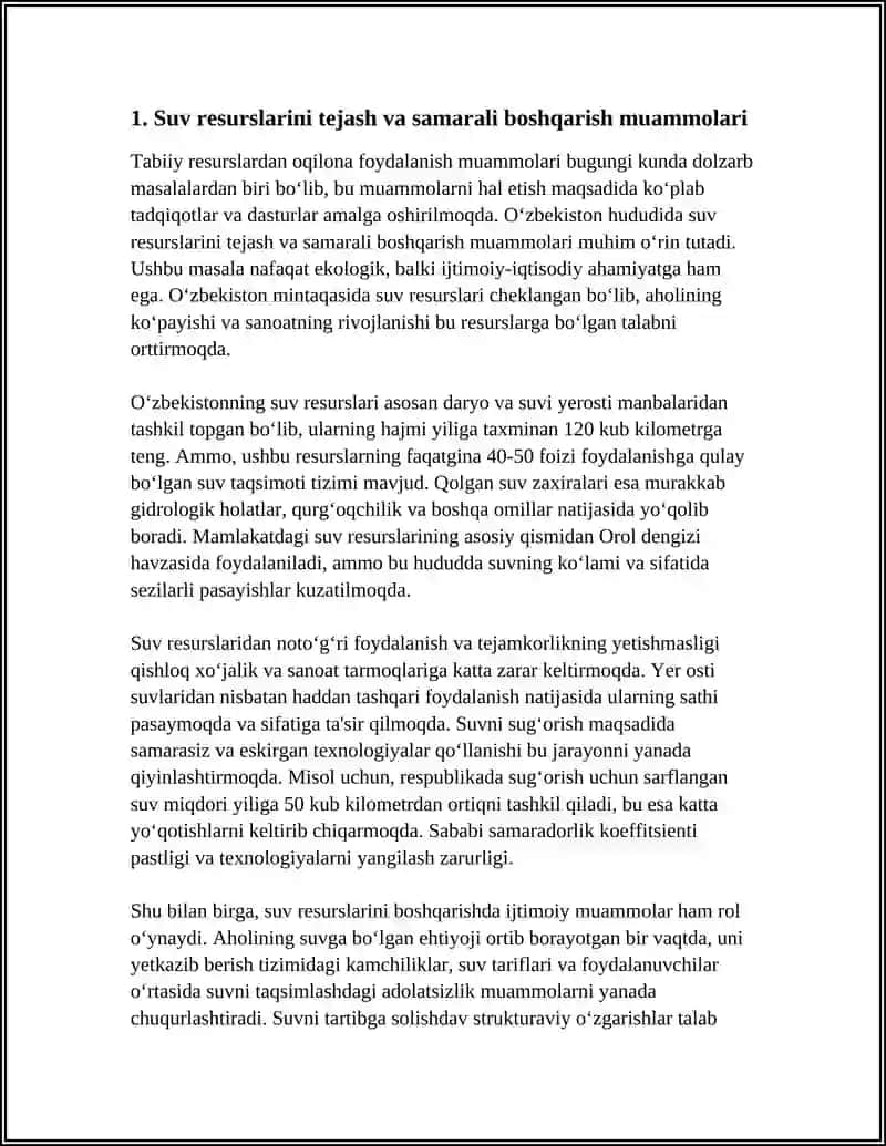 TABIIY RESURSLARDAN OQILONA FOYDALANISH MUAMMOLARI 3