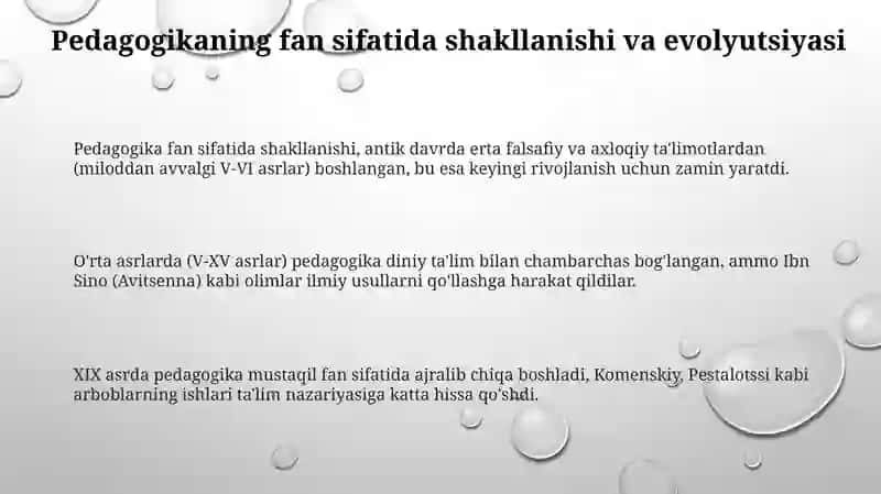 Pedagogika tarixi fan sifatida 3