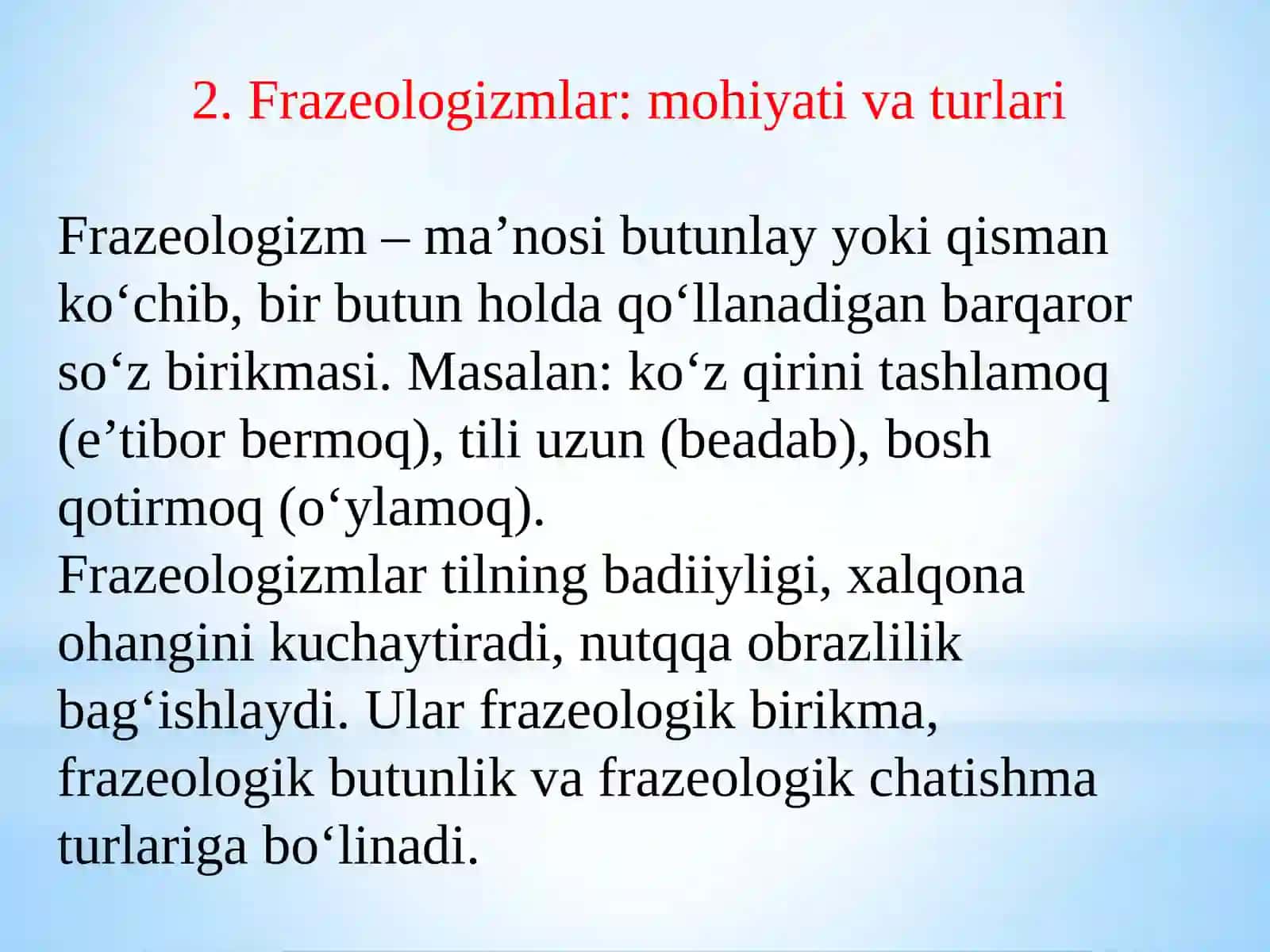 So’z birikmalari va frazeologizmlar 3