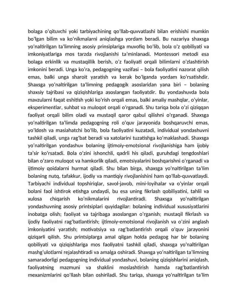 Shaxsga yo‘naltirilgan ta’limda pedagogik faoliyatga yondoshlarni amalga oshirish usullari 3