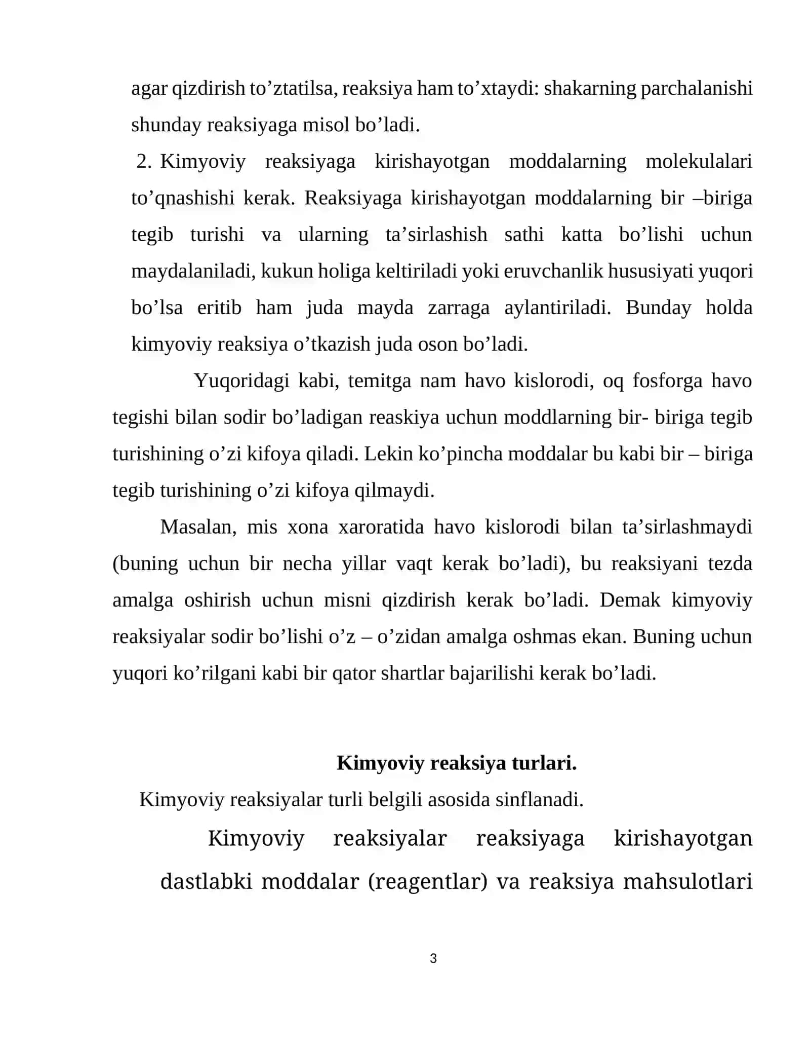 Kimyoviy reaksiyalar 3