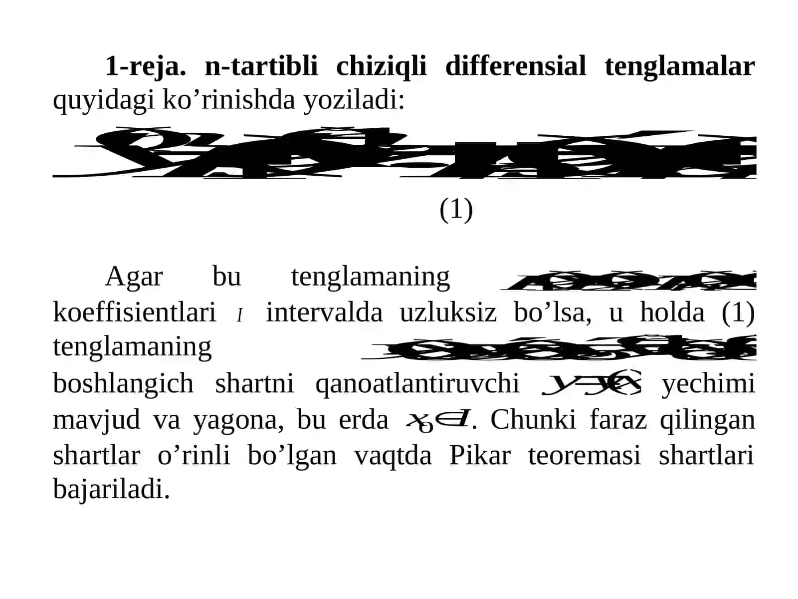 n-tartibli chiziqli differensial tenglamalar 3
